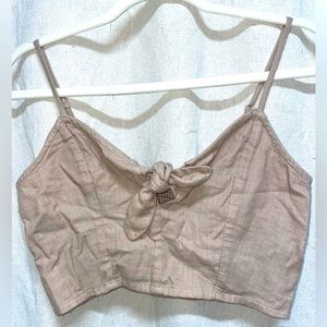 Aerie tie front crop top